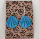  Light Blue earrings (tell us if 2 SHELLS or 2 STARFISHES or MIX)