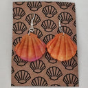  Orange earrings (tell us if 2 SHELLS or 2 STARFISHES or MIX)