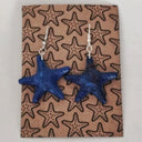  Dark Blue earrings (tell us if 2 SHELLS or 2 STARFISHES or MIX)